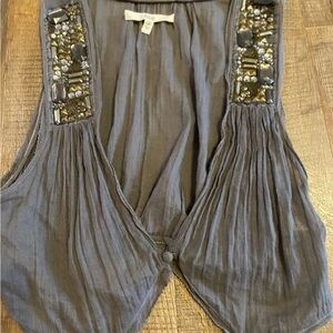 RARE Ruehl No.925 Embellished Vest Y2K 2000’s